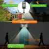 Outdoor Solar Street Wall Light Sensor PIR Motion LED Lamp w/ Remote