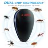 Insect Repellent Pest Control Ultrasonic Set Reject Pro Bug Repeller Home Defender Non-Toxic Pet Safe (Black 2 Pack) 5 Core RR 9006 B 2