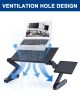Adjustable Height Laptop Desk Laptop Stand for Bed Portable Lap Desk Foldable Table Workstation Notebook RiserErgonomic Computer Tray Reading Holder B